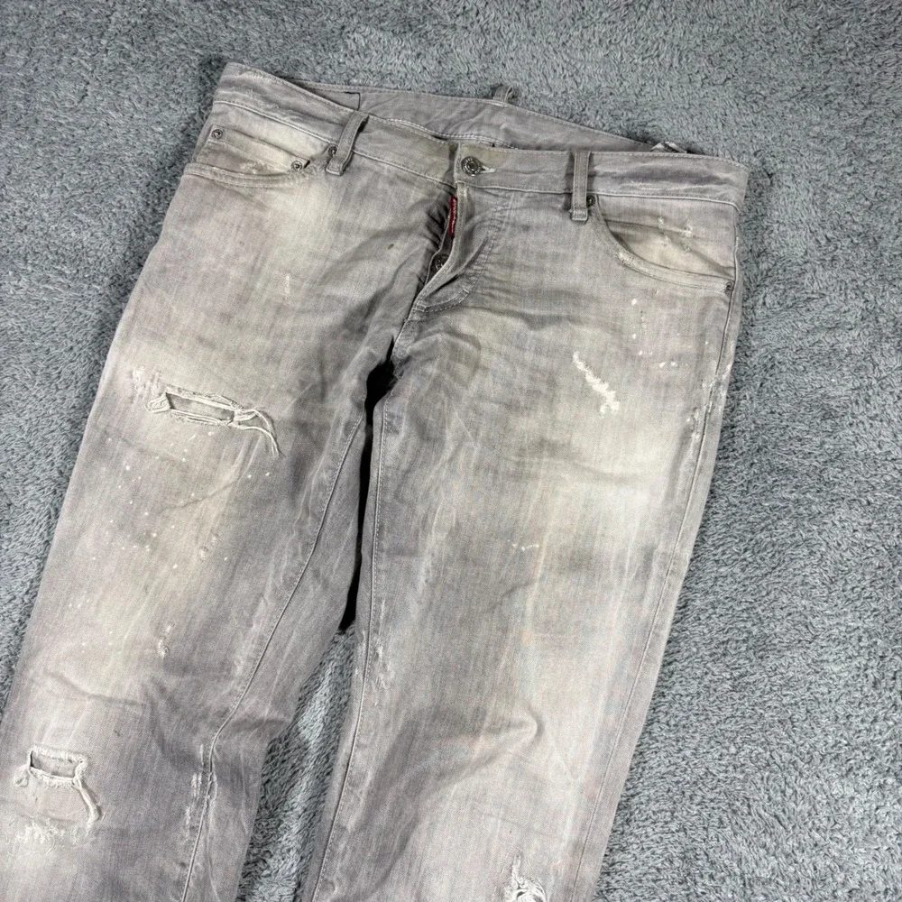 Dsquared2 Jeans Mens 50 (36x33)  Distressed Paint Splatter Made in Italy Designe